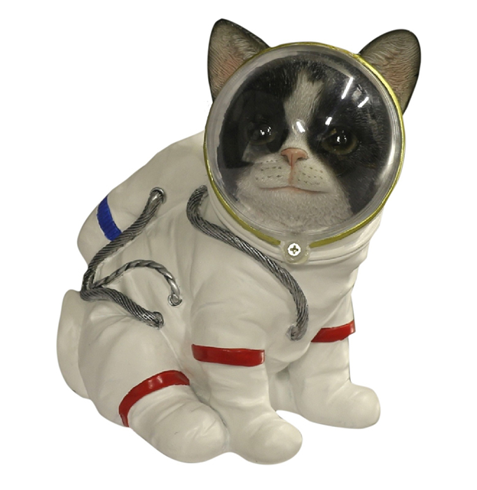 Cat Astronaut Resin Statue